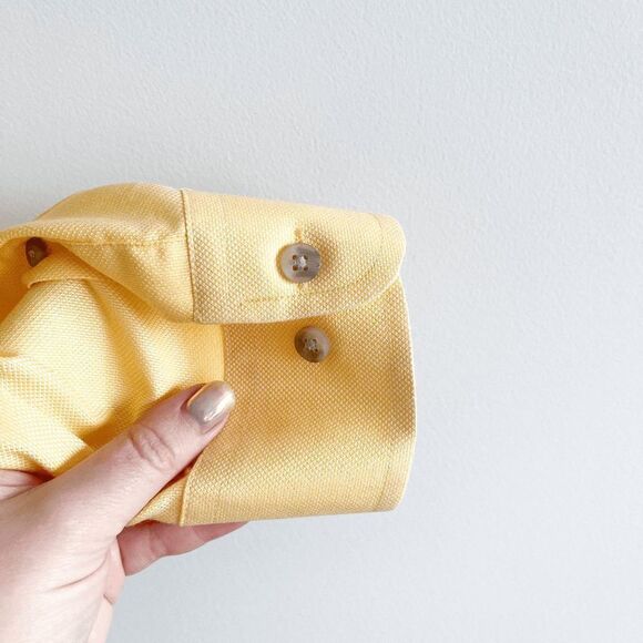 George Strait Wrangler Cowboy Cut Collection Long Sleeve Button Shirt Yellow L - Picture 3 of 7